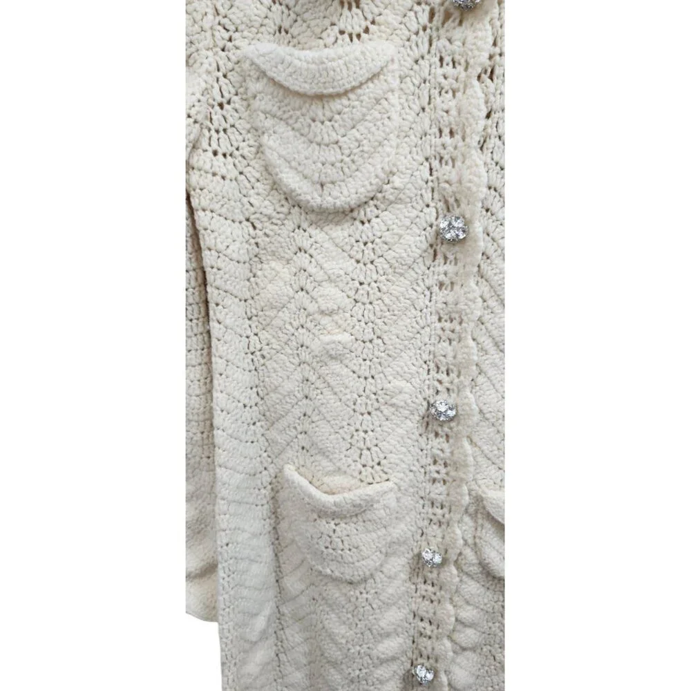 Tracy Reese for Anthropologie Crochet Occasion Cardigan Size M